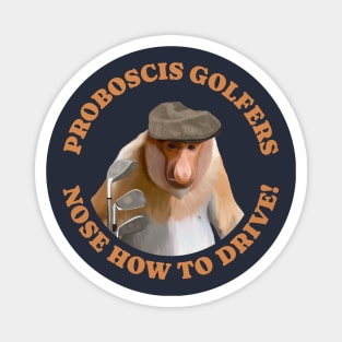 Funny Proboscis Monkey Golfer Magnet